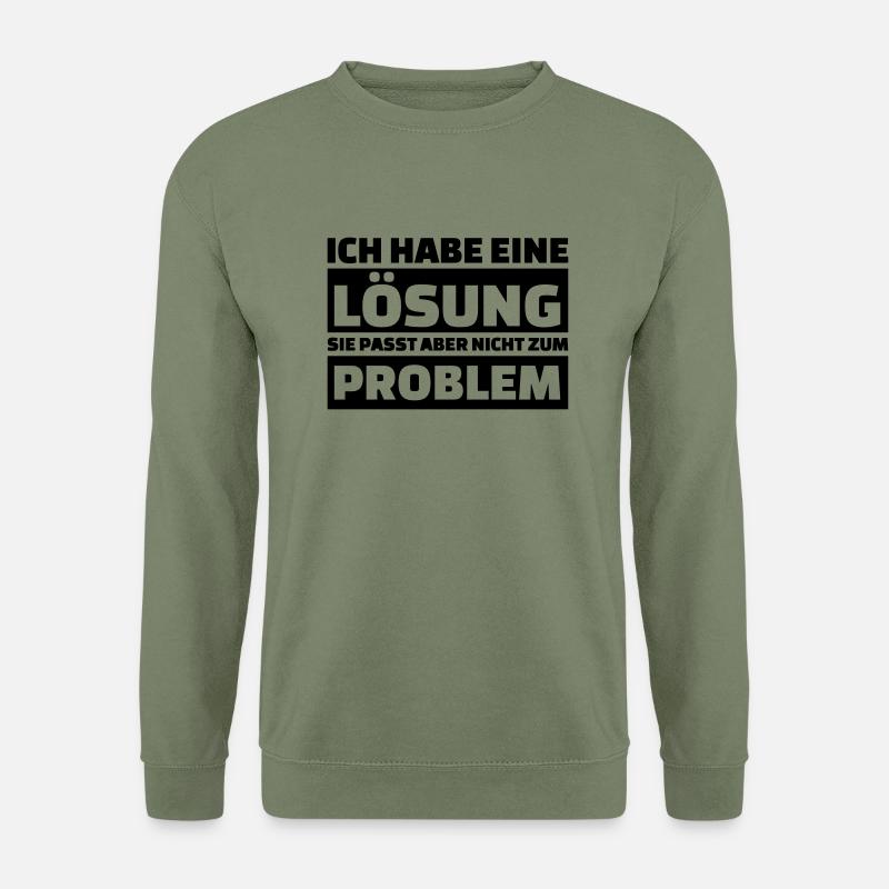 Lösung und Problem - Unisex Pullover - Armeegrün
