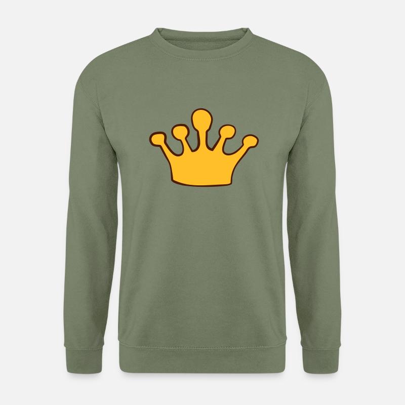 Gemalte Cartoon Krone - Unisex Pullover - Armeegrün