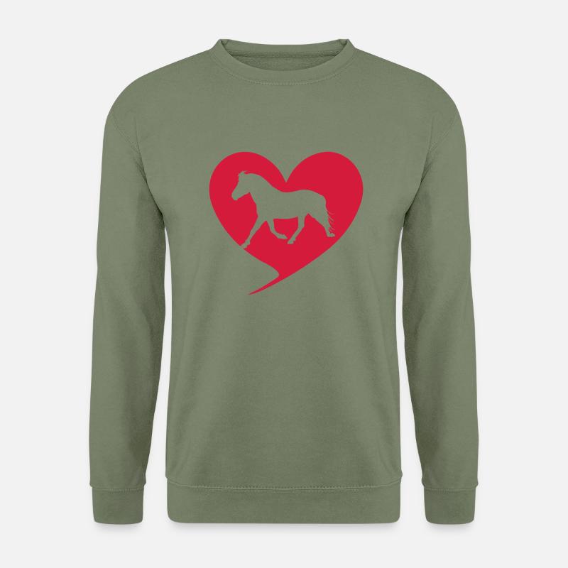 NorwegerHerz - Unisex Pullover - Armeegrün