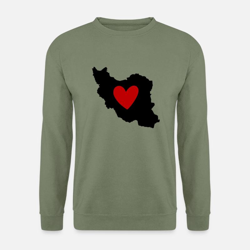 Iran Persien Liebe Herz - Unisex Pullover - Armeegrün