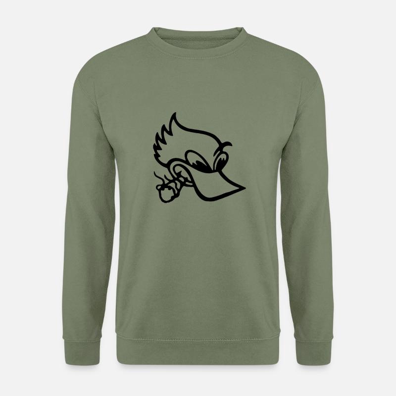 Smoking Duck - Unisex Pullover - Armeegrün