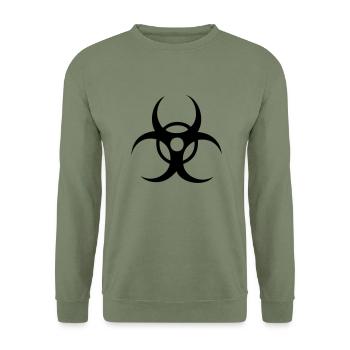 Biohazard - Unisex Pullover - Armeegrün - Vorne - Alina (178cm) & Michal (187cm)