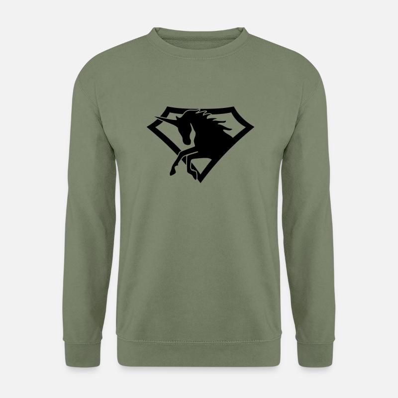 Super-Einhorn1 - Unisex Pullover - Armeegrün