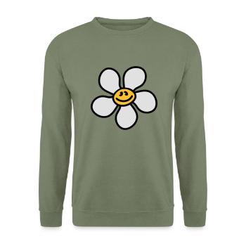 flowerinchen_3c - Unisex Sweatshirt - army green - Front - Alina (178cm) & Michal (187cm)