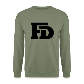 Fire Dept - Unisex Pullover - Armeegrün - Vorne - Alina (178cm) & Michal (187cm)