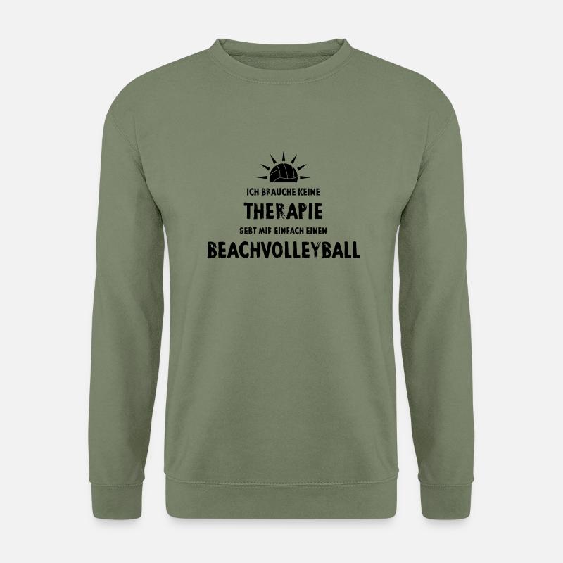 VolleyballFREAK Therapie Beachvolleyball MP - Unisex Pullover - Armeegrün
