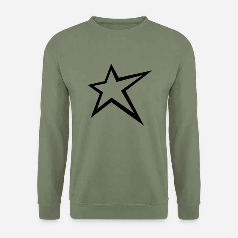Stern Symbol Kontur digital abstrakt verzogen - Unisex Pullover - Armeegrün