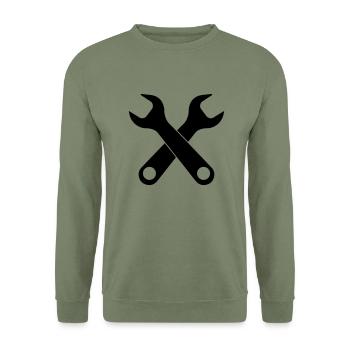 Tournevis - Sweat-shirt Unisexe - vert militaire - Devant - Alina (178cm) & Michal (187cm)