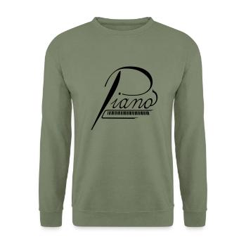Piano - Unisex Pullover - Armeegrün - Vorne - Alina (178cm) & Michal (187cm)