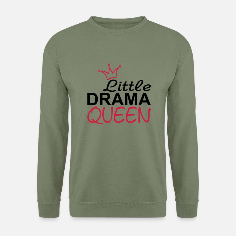 LITTLE DRAMA QUEEN mit Krone - Unisex Pullover - Armeegrün