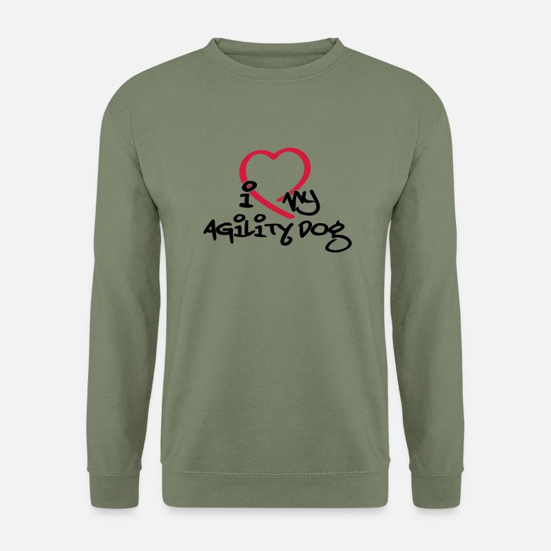 Agility dog // T-Shirts - Unisex Pullover - Armeegrün