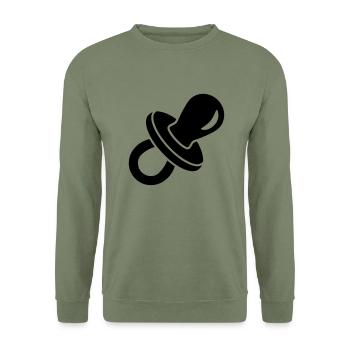 Pacifier - Unisex Sweatshirt - army green - Front - Alina (178cm) & Michal (187cm)