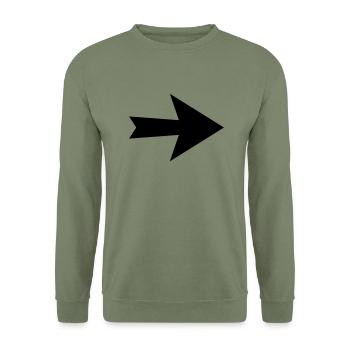 Arrow - Unisex Sweatshirt - army green - Front - Alina (178cm) & Michal (187cm)