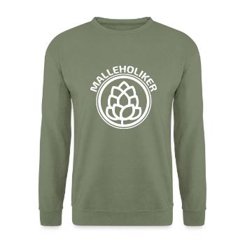 Malleholiker - Unisex Pullover - Armeegrün - Vorne - Alina (178cm) & Michal (187cm)