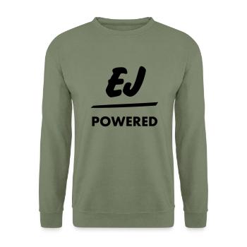 JDM Engine powered EJ | T-shirts JDM - Sweat-shirt Unisexe - vert militaire - Devant - Alina (178cm) & Michal (187cm)