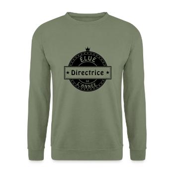 elue directrice - Sweat-shirt Unisexe - vert militaire - Devant - Alina (178cm) & Michal (187cm)
