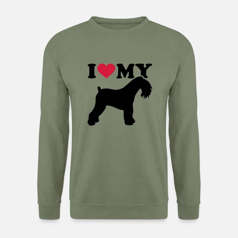 Kerry Blue Terrier - Sweat-shirt Unisexe - vert militaire