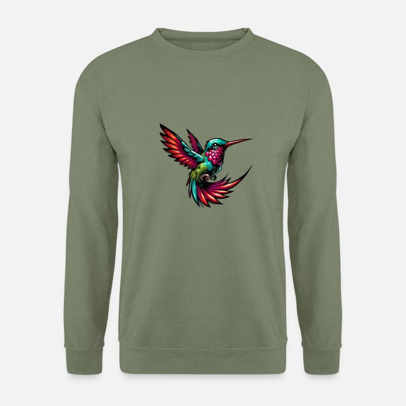 Kolibri Vogel - Unisex Pullover - Armeegrün