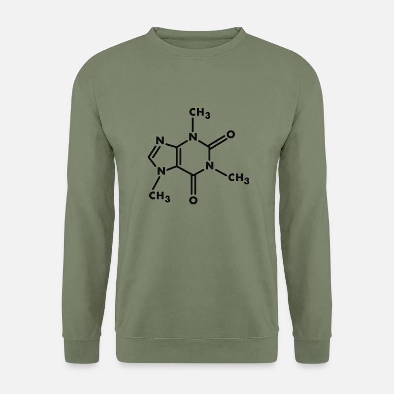 Coffein Molekül - Unisex Pullover - Armeegrün