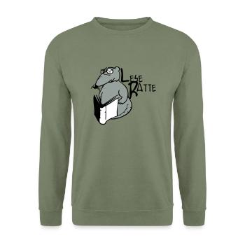 bookworm - Unisex Sweatshirt - army green - Front - Alina (178cm) & Michal (187cm)