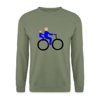 Rad - Unisex Pullover - Armeegrün - Vorne - Alina (178cm) & Michal (187cm)