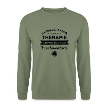 Therapie - Fuerteventura - Unisex Pullover - Armeegrün - Vorne - Alina (178cm) & Michal (187cm)