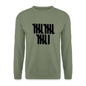 16 Geburtstag - Unisex Pullover - Armeegrün - Vorne - Alina (178cm) & Michal (187cm)