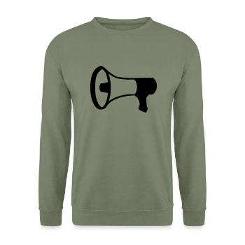 Megaphone - Unisex Sweatshirt - army green - Front - Alina (178cm) & Michal (187cm)