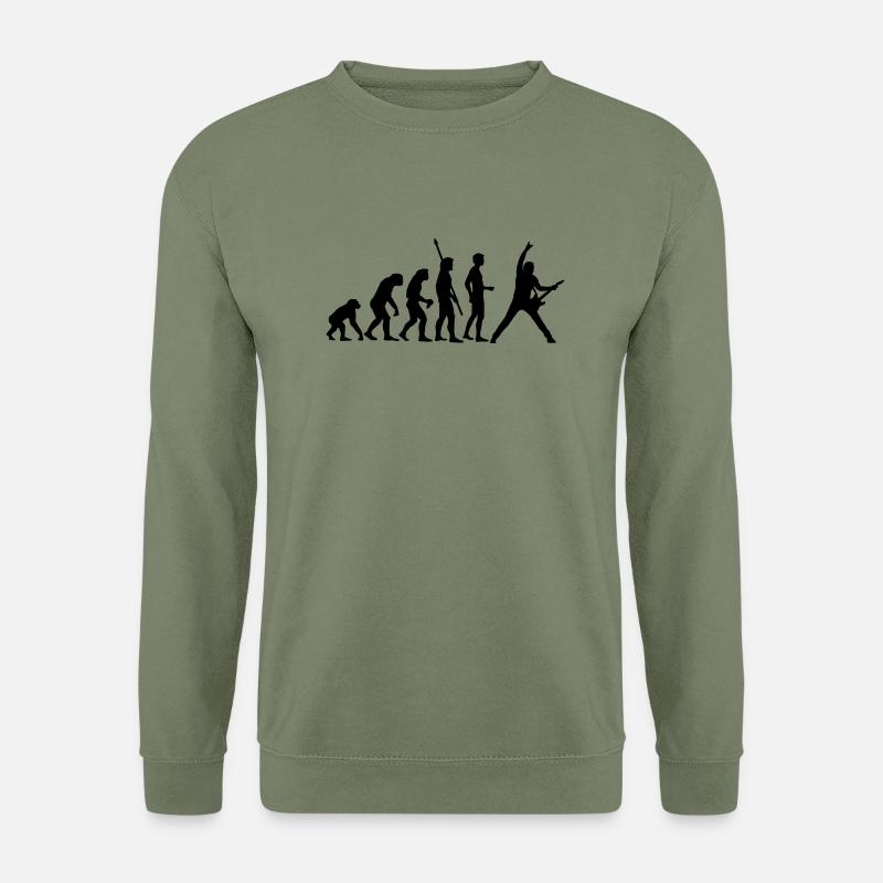 evolution_guitar_b - Unisex Pullover - Armeegrün