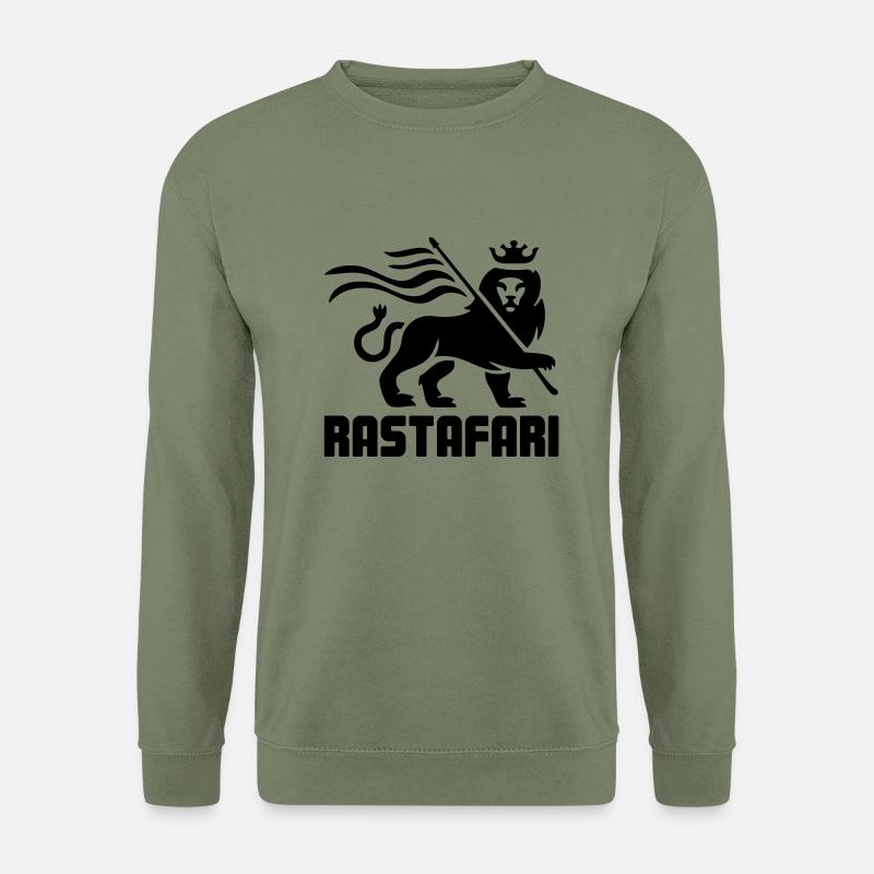Reggae Rastafari Löwe - Unisex Pullover - Armeegrün