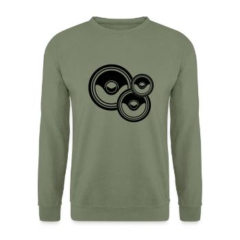 Bass Sound Music Musik Rave - Unisex Pullover - Armeegrün - Vorne - Alina (178cm) & Michal (187cm)