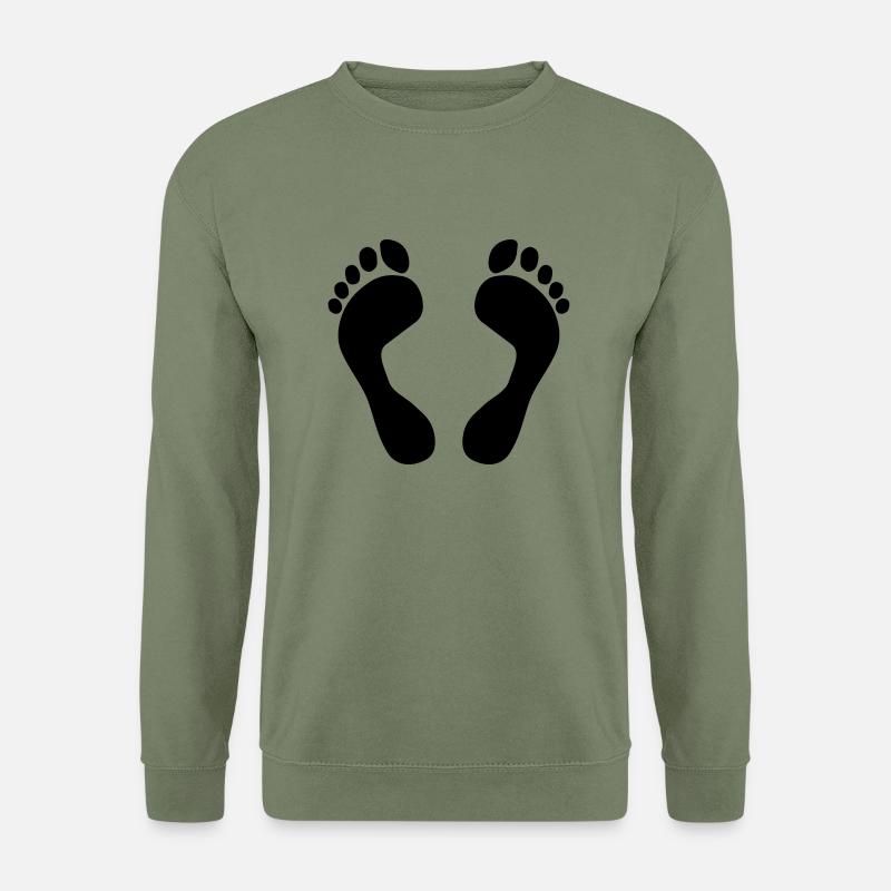 Fußabdrücke - Unisex Pullover - Armeegrün