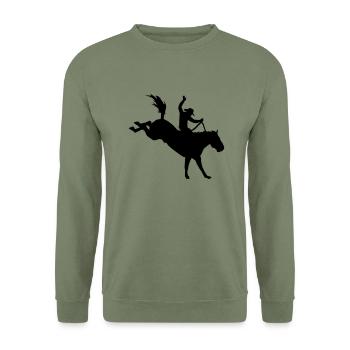 Rodeo - Unisex Sweatshirt - army green - Front - Alina (178cm) & Michal (187cm)