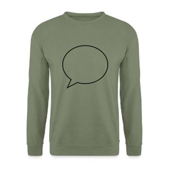 bubble - Unisex Sweatshirt - army green - Front - Alina (178cm) & Michal (187cm)
