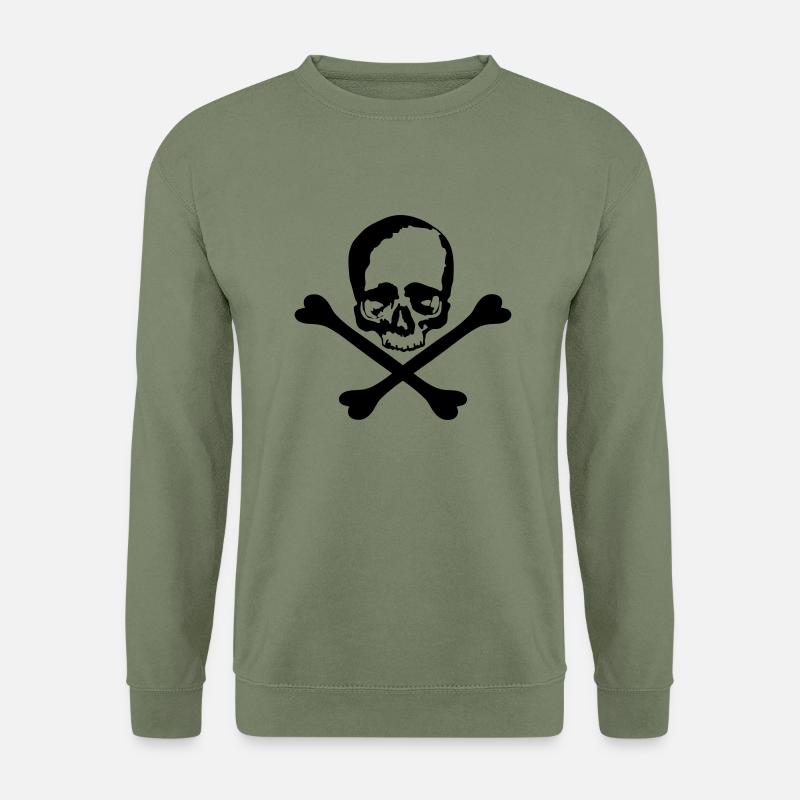 Totenkopf / Knochen / Skull / Bones - Unisex Pullover - Armeegrün