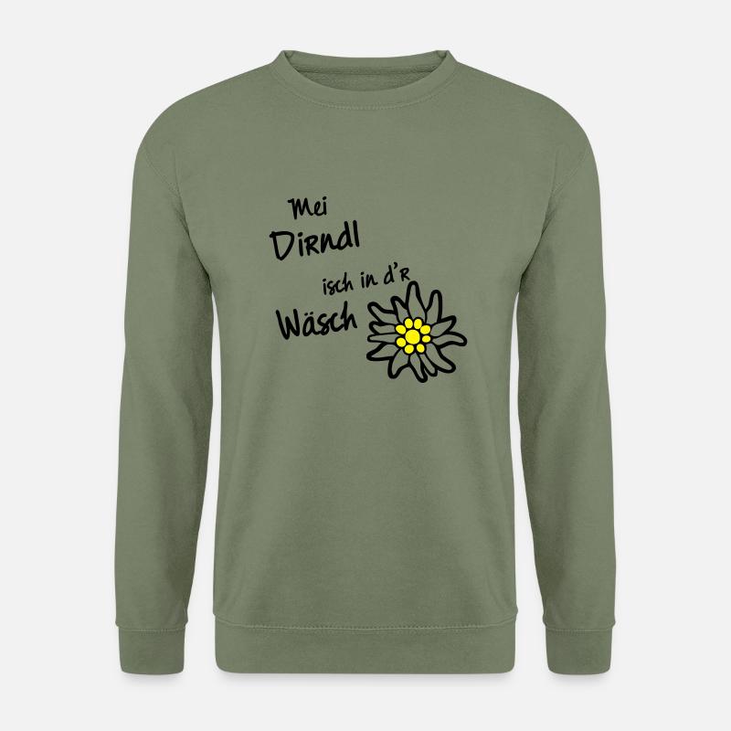 Dirndl in d'r Wäsch T-Shirts - Unisex Pullover - Armeegrün