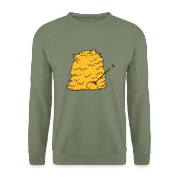 Fourche Strohberg Fourche - Sweat-shirt Unisexe - vert militaire - Devant - Alina (178cm) & Michal (187cm)