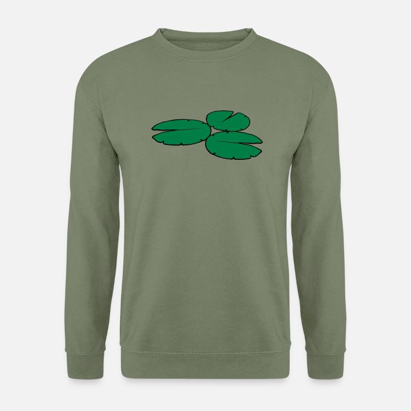 3 Seerose Blätter - Unisex Pullover - Armeegrün