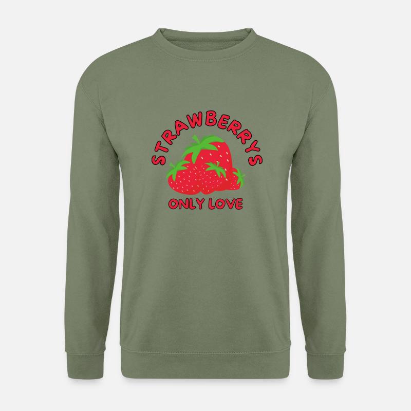 STRAWBERRYS Only Love - Unisex Pullover - Armeegrün
