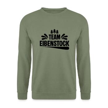 Team Eibenstock - Unisex Pullover - Armeegrün - Vorne - Alina (178cm) & Michal (187cm)