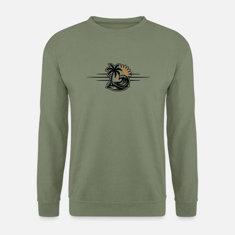 Island Summer Palm Tree - Unisex Sweatshirt - army green