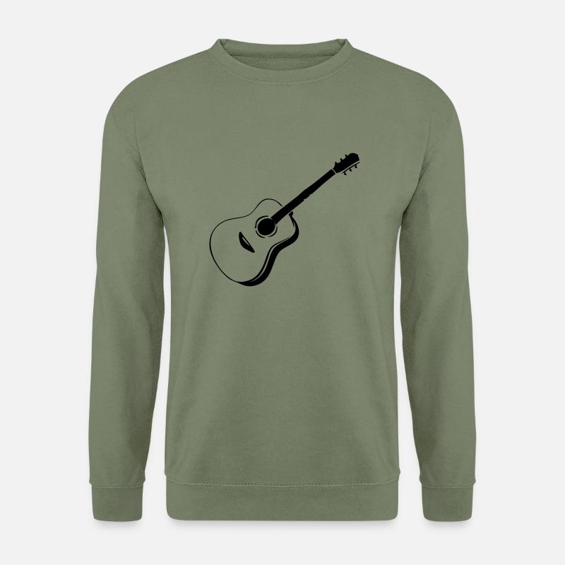 Gitarre - Unisex Pullover - Armeegrün