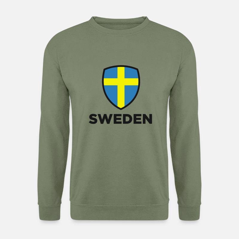 Nationalflagge von Schweden - Unisex Pullover - Armeegrün