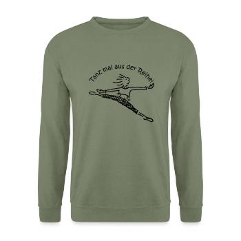 Tanz mal aus der Reihe! - Unisex Pullover - Armeegrün - Vorne - Alina (178cm) & Michal (187cm)