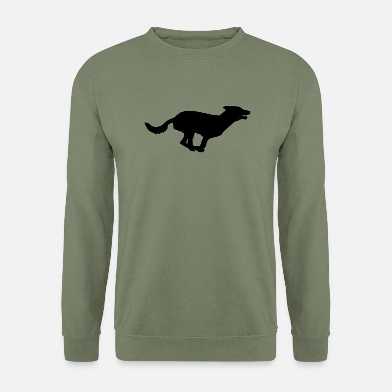 Hund Shilouette run - Unisex Pullover - Armeegrün