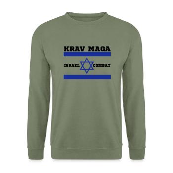 Krav Maga - Unisex Pullover - Armeegrün - Vorne - Alina (178cm) & Michal (187cm)