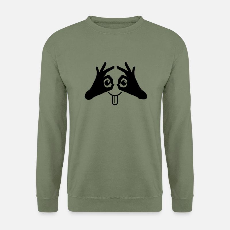 hand_gesicht - Unisex Pullover - Armeegrün