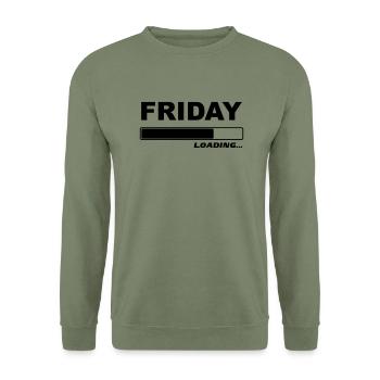 Friday loading… 1c - Unisex Pullover - Armeegrün - Vorne - Alina (178cm) & Michal (187cm)