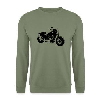 Davidson Fatbob 114 - Unisex Pullover - Armeegrün - Vorne - Alina (178cm) & Michal (187cm)