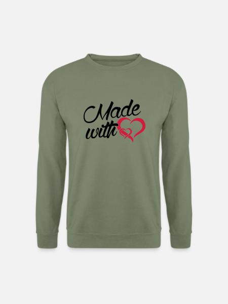 Faite avec coeur - bébé - - Sweat-shirt Unisexe - vert militaire